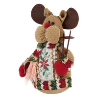 HKM-769875 Christmas Elk, Santa Claus, and Snowman Flannel Decorations - Set of 1 or 3
