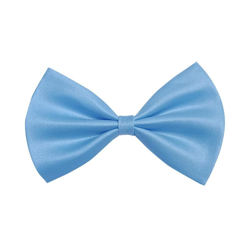 HKM-769939 Solid Color Bow Pet Collar - Adjustable 34-44cm Neck Range, 7cm Width, Available in Multiple Colors