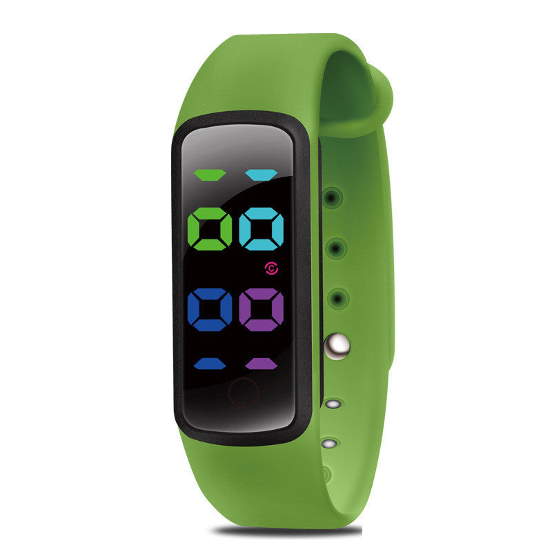HKM-769939 Three-Color LED Display Waterproof Music Reminder Smart Wristband for Kids
