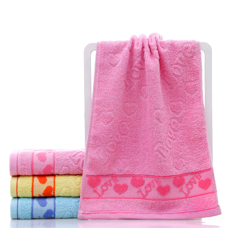 HKM-770003 Cotton Face Towel in Blue, Pink, and Yellow – 73x33 cm