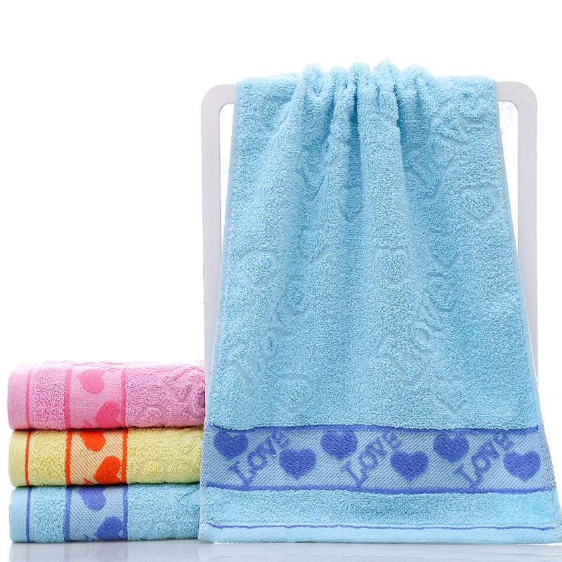 HKM-770003 Cotton Face Towel in Blue, Pink, and Yellow – 73x33 cm