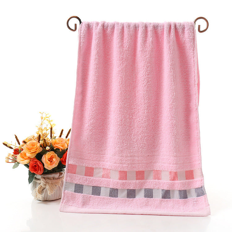 HKM-770003 Cotton Face Towel in Blue, Pink, and Yellow – 73x33 cm