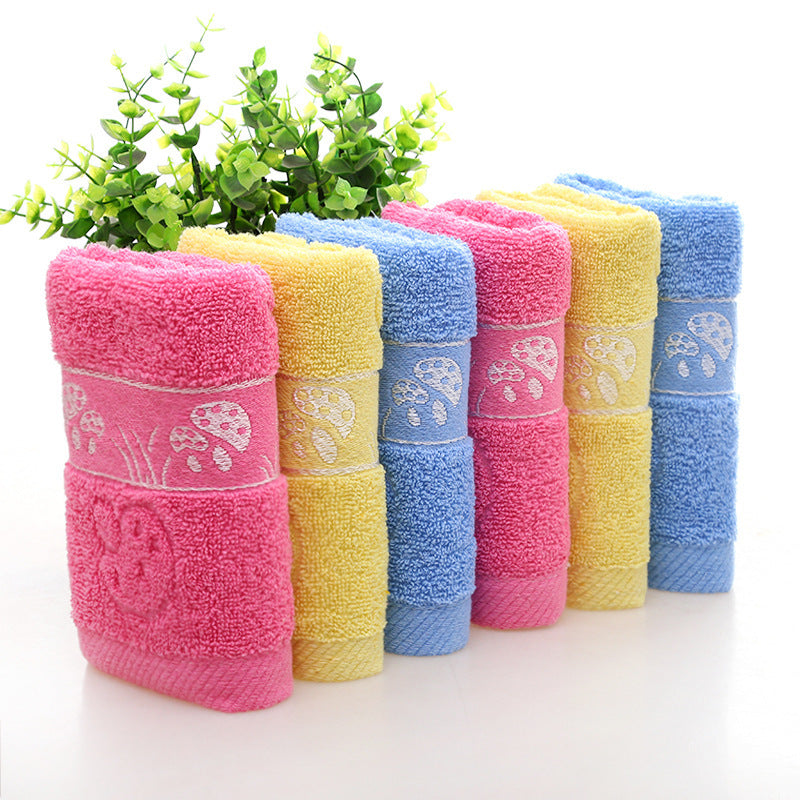 HKM-770003 Cotton Face Towel in Blue, Pink, and Yellow – 73x33 cm