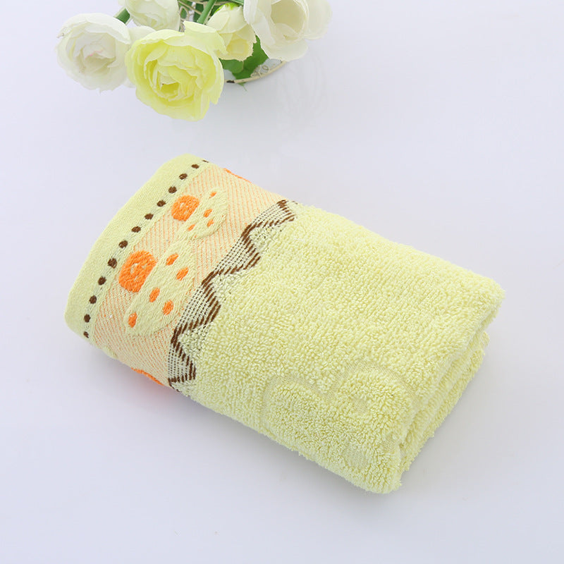 HKM-770003 Cotton Face Towel in Blue, Pink, and Yellow – 73x33 cm