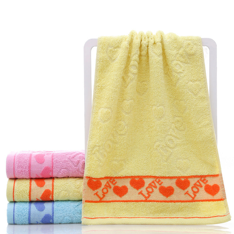 HKM-770003 Cotton Face Towel in Blue, Pink, and Yellow – 73x33 cm