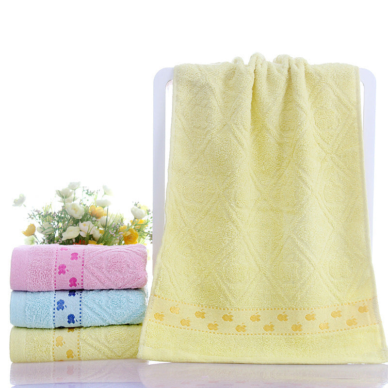 HKM-770003 Cotton Face Towel in Blue, Pink, and Yellow – 73x33 cm