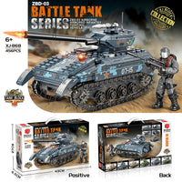 HKM-770003 Multi-Style Tank Building Block Set with Military Figures - Educational Construction Toy for Ages 6+