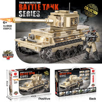 HKM-770003 Multi-Style Tank Building Block Set with Military Figures - Educational Construction Toy for Ages 6+