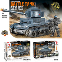 HKM-770003 Multi-Style Tank Building Block Set with Military Figures - Educational Construction Toy for Ages 6+