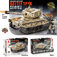HKM-770003 Multi-Style Tank Building Block Set with Military Figures - Educational Construction Toy for Ages 6+