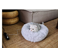 HKM-770067 Cozy Cotton Cat Nest for Winter - Light Grey Seat Cushion 50x50 cm