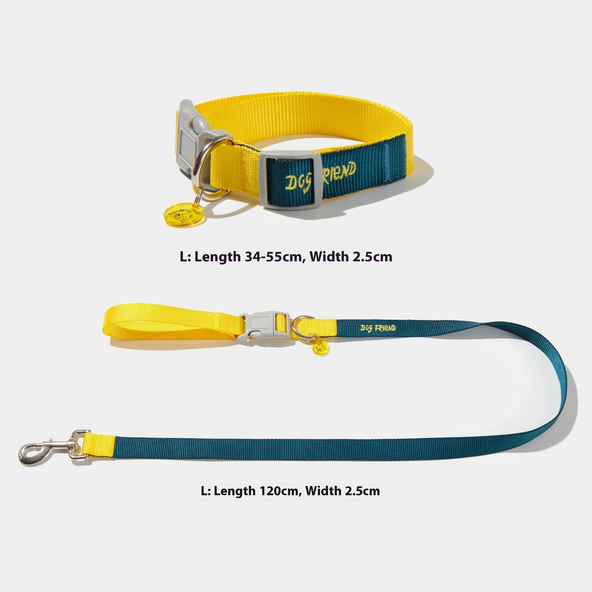 HKM-770131 Comfortable Polyester Dog Collar and Hand Holding Rope Set in Multiple Color Options