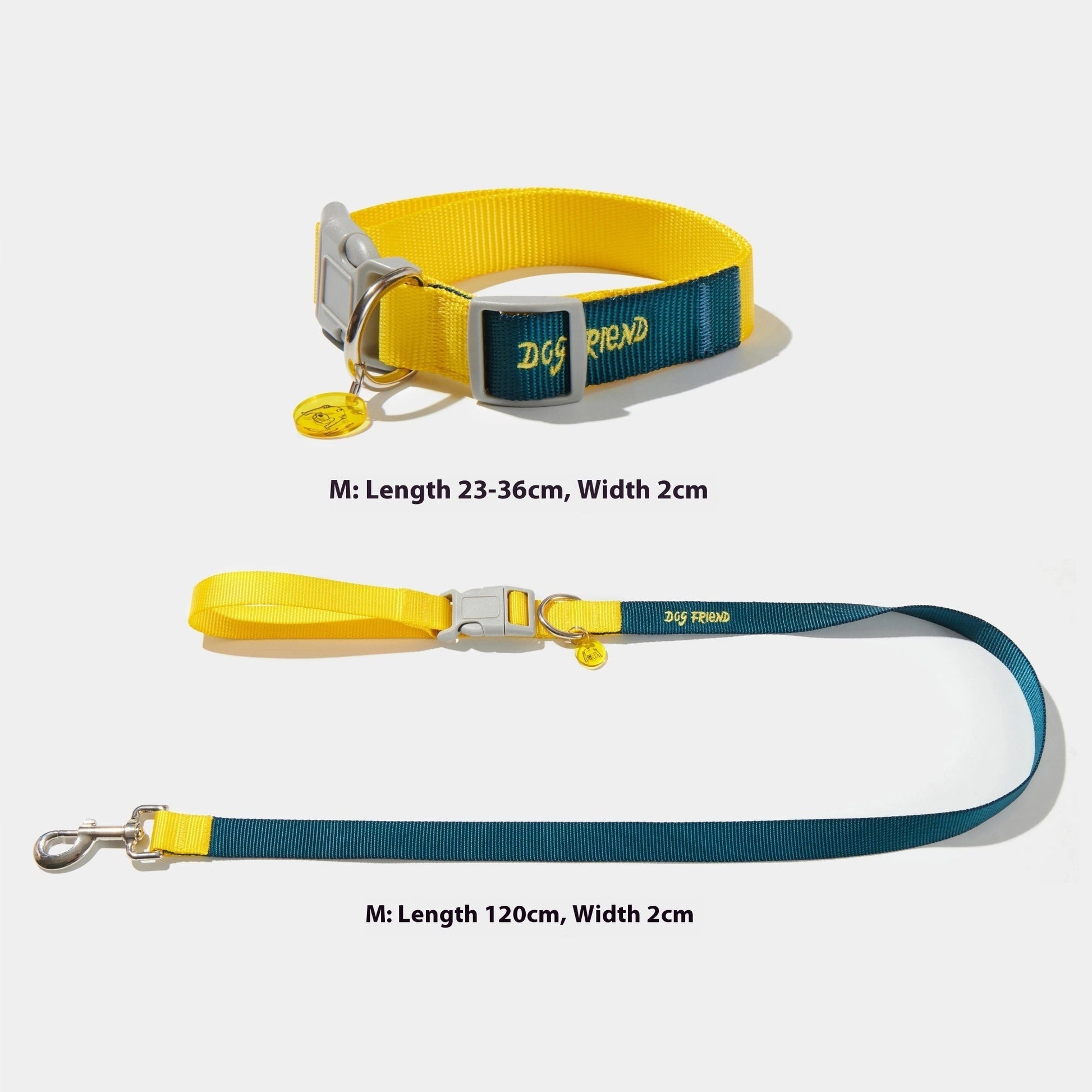 HKM-770131 Comfortable Polyester Dog Collar and Hand Holding Rope Set in Multiple Color Options