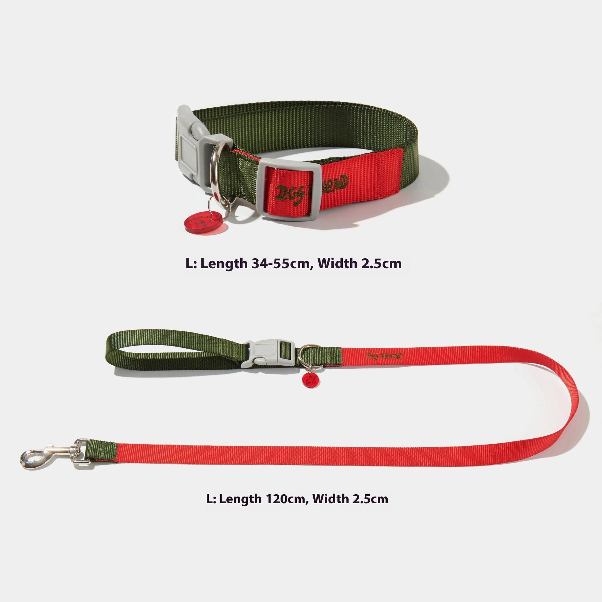 HKM-770131 Comfortable Polyester Dog Collar and Hand Holding Rope Set in Multiple Color Options