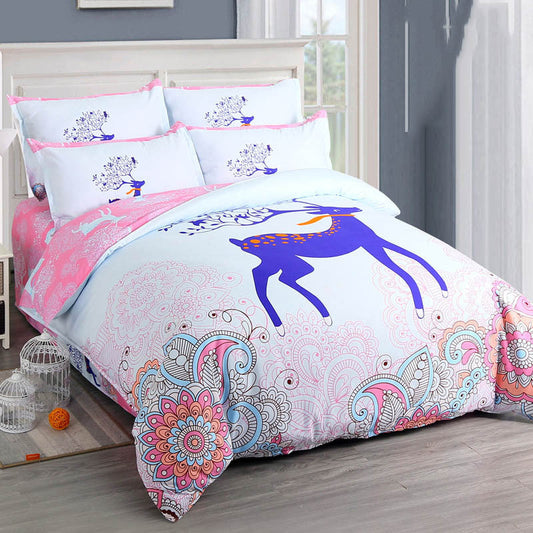 HKM-770195 Four-Piece Brushed Cashmere Cotton Bed Sheet Set - Soft, Warm, and Comfortable