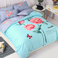HKM-770195 Four-Piece Brushed Cashmere Cotton Bed Sheet Set - Soft, Warm, and Comfortable