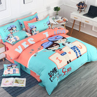 HKM-770195 Four-Piece Brushed Cashmere Cotton Bed Sheet Set - Soft, Warm, and Comfortable