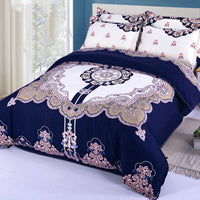HKM-770195 Four-Piece Brushed Cashmere Cotton Bed Sheet Set - Soft, Warm, and Comfortable