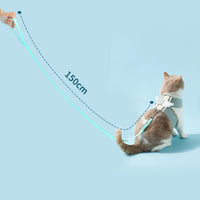 HKM-770259 Adjustable Cat Harness and Leash Set with Angel Wings Design, Breathable and Soft for Comfort, Escape Proof for Safe Outdoor Adventures