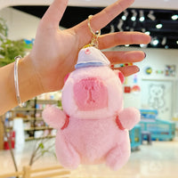 HKM-770259 Capybara Plush Keychain - Cute Soft Plush Doll Bag Pendant for Kids