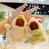 HKM-770259 Capybara Plush Keychain - Cute Soft Plush Doll Bag Pendant for Kids