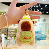 HKM-770259 Capybara Plush Keychain - Cute Soft Plush Doll Bag Pendant for Kids