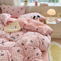 HKM-770259 Floral Bunny Washed Cotton Bedding Set in Various Sizes