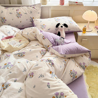 HKM-770259 Floral Bunny Washed Cotton Bedding Set in Various Sizes
