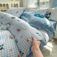 HKM-770259 Floral Bunny Washed Cotton Bedding Set in Various Sizes