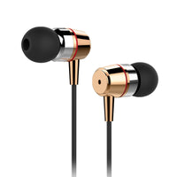 HKM-770323 Metal In-Ear Earphones with 3.5mm Plug and 1.2M Silica Gel Cable for Smartphones and Computers