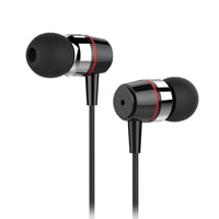 HKM-770323 Metal In-Ear Earphones with 3.5mm Plug and 1.2M Silica Gel Cable for Smartphones and Computers