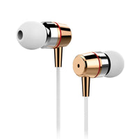 HKM-770323 Metal In-Ear Earphones with 3.5mm Plug and 1.2M Silica Gel Cable for Smartphones and Computers