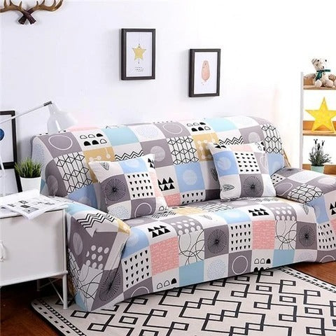 HKM-770323 Universal Stretch Sofa Cover in Polyester and Spandex Fabric