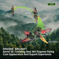 HKM-770387 Induction Pterodactyl Quadcopter Drone - Remote Control Aircraft Toy for Ages 5 & Up