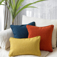 HKM-770387 Modern Minimalist Nordic Style Cotton and Linen Pillowcase with Optional Feather Velvet Core