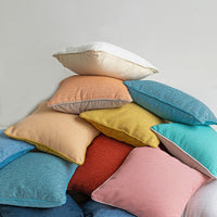 HKM-770387 Modern Minimalist Nordic Style Cotton and Linen Pillowcase with Optional Feather Velvet Core