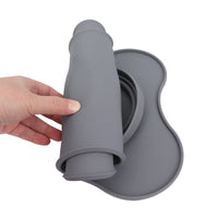 HKM-770451 Collapsible Food Grade Silicone Pet Bowl - Black/Grey, 43.5x25.5cm