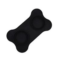 HKM-770451 Collapsible Food Grade Silicone Pet Bowl - Black/Grey, 43.5x25.5cm