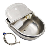 HKM-770451 Stainless Steel Drinking Bowl with Cow Sink for Cattle, Horses, and Sheep