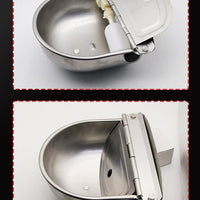 HKM-770451 Stainless Steel Drinking Bowl with Cow Sink for Cattle, Horses, and Sheep