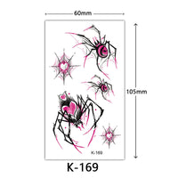 HKM-770515 Waterproof English Letter and Floral Butterfly Sketch Tattoo Stickers (K-161 to K-200)