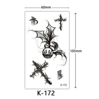 HKM-770515 Waterproof English Letter and Floral Butterfly Sketch Tattoo Stickers (K-161 to K-200)