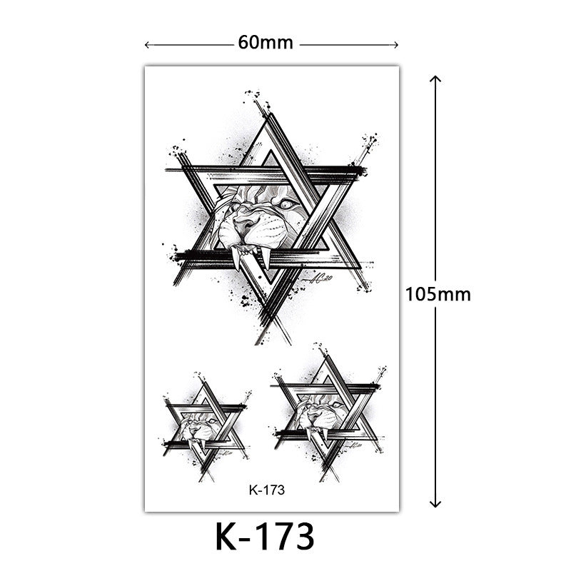 HKM-770515 Waterproof English Letter and Floral Butterfly Sketch Tattoo Stickers (K-161 to K-200)