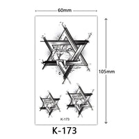 HKM-770515 Waterproof English Letter and Floral Butterfly Sketch Tattoo Stickers (K-161 to K-200)