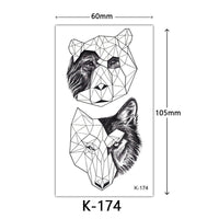 HKM-770515 Waterproof English Letter and Floral Butterfly Sketch Tattoo Stickers (K-161 to K-200)
