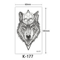 HKM-770515 Waterproof English Letter and Floral Butterfly Sketch Tattoo Stickers (K-161 to K-200)