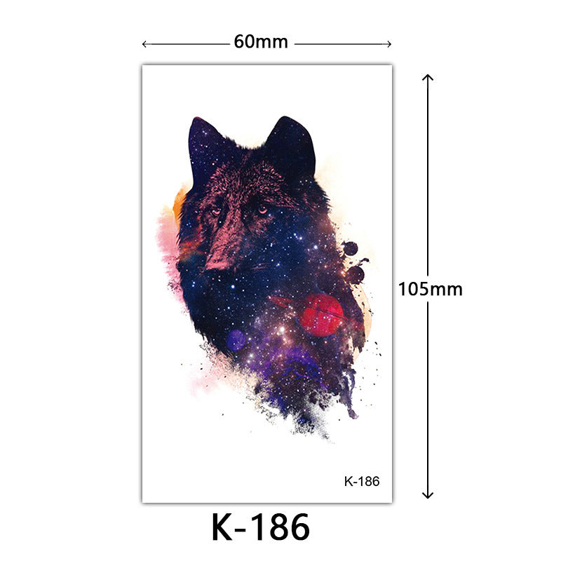 HKM-770515 Waterproof English Letter and Floral Butterfly Sketch Tattoo Stickers (K-161 to K-200)