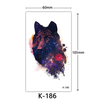 HKM-770515 Waterproof English Letter and Floral Butterfly Sketch Tattoo Stickers (K-161 to K-200)