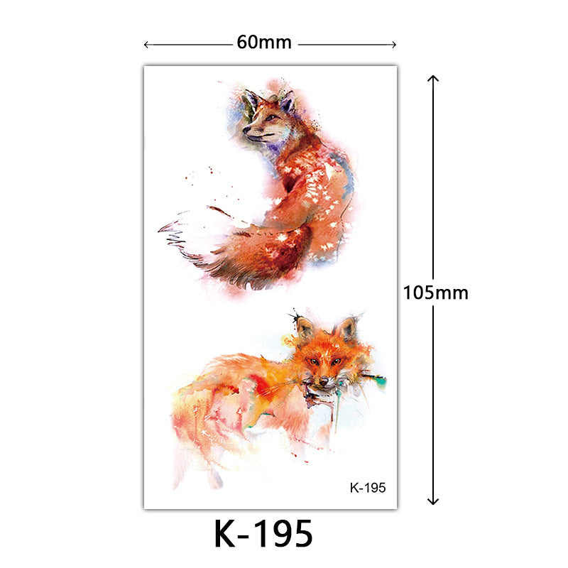 HKM-770515 Waterproof English Letter and Floral Butterfly Sketch Tattoo Stickers (K-161 to K-200)