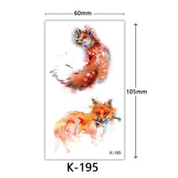 HKM-770515 Waterproof English Letter and Floral Butterfly Sketch Tattoo Stickers (K-161 to K-200)
